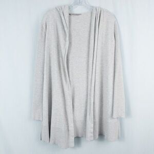Athleta Highland Wrap Hooded Open Cardigan‎ Womens Small Gray Athleisure 291883